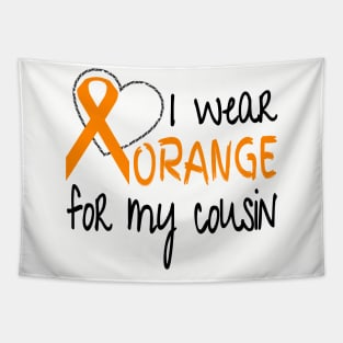 I Wear Orange for My Cousin Ribbon Awareness Graphic product Tapestry