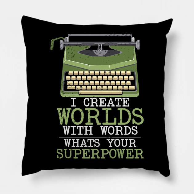 Writer Novel Author Book Writing Literature Pillow by Tom´s TeeStore