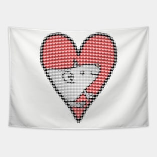 My Valentines Day Rat Heart Filled with Hearts Tapestry