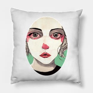 watercolor girl Pillow