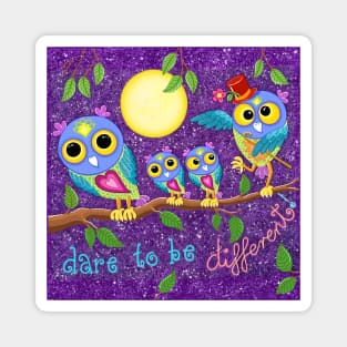 Funny Owl Family Magnet