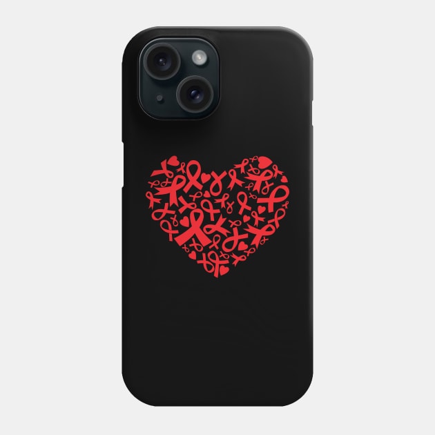 Heart of Awareness - Red Phone Case by CuteCoCustom