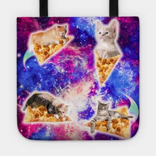 Galaxy Space Pizza Cat Tote