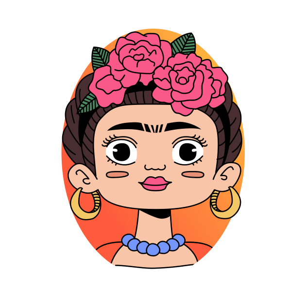 Frida kahlo cute kawaii woman feminist by szymonabramek