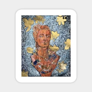 Copper Bust and gold leaf Magnet