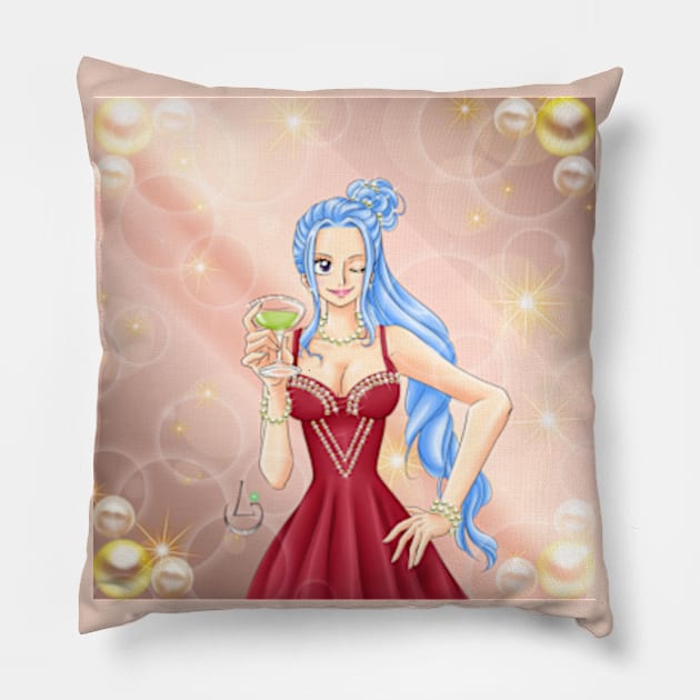 Vivi Sparkle Pearls Pillow by AudreyWagnerArt