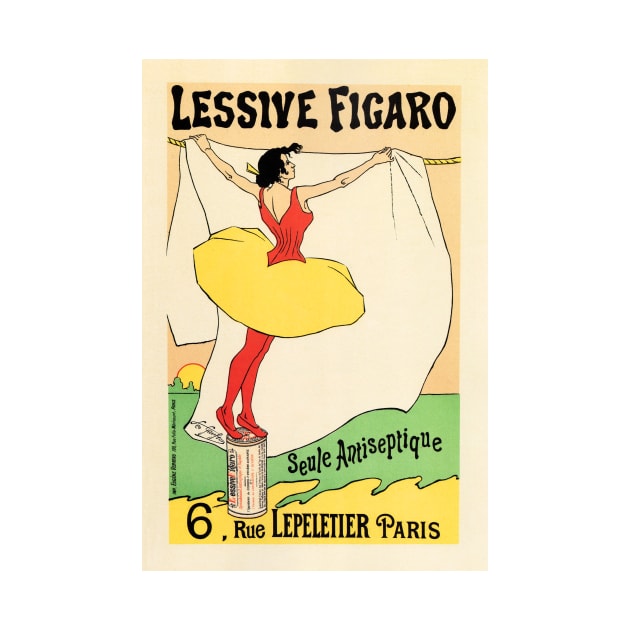 LESSIVE FIGARO Detergent Laundry Soap Poster by Leo Gausson Vintage French Advertisement by vintageposters