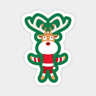 christmas reindeer posing Magnet