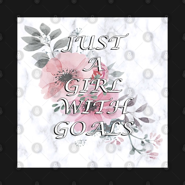 Just A Girl With Goals: Pretty Flower Faith and Hope Design & Inspirational Quote by tamdevo1