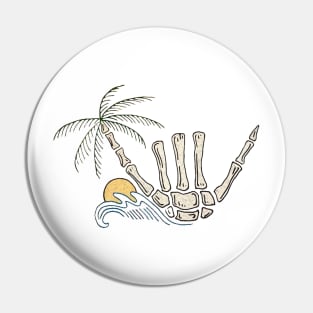 Skeleton Shaka Pin