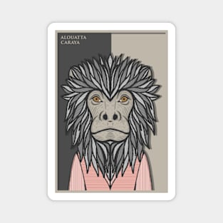 Black Howler Monkey Magnet