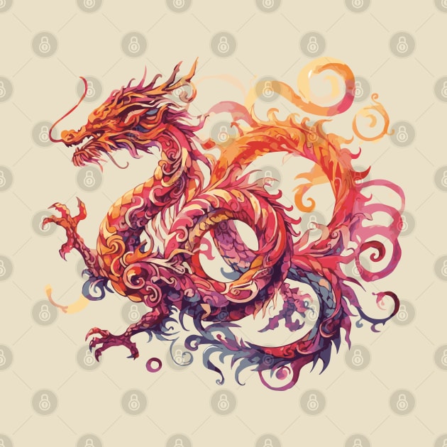 Colorful Dragon by Heartsake