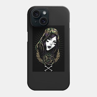 woman in army Phone Case