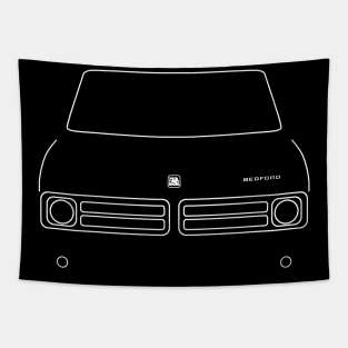 Bedford CF classic van outline graphic (white) Tapestry