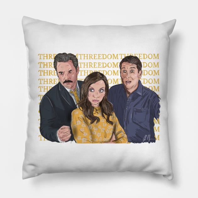 Threedom: the drawring Pillow by 51Deesigns