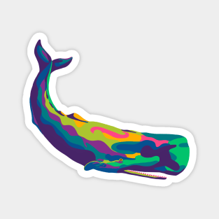 Pop Art Whale Magnet