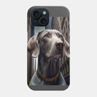 Weimaraner in NYC 2 Phone Case