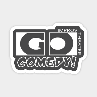 Go Comedy White Logo Magnet