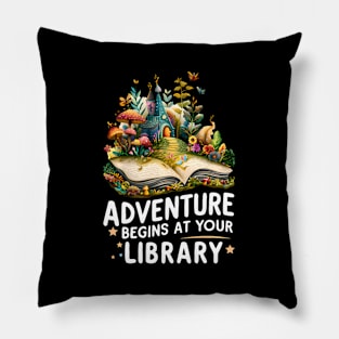 ny Adventure Begins At Your Library Pillow