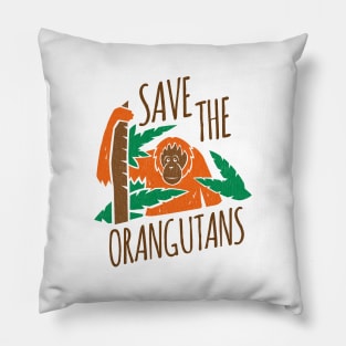 Save the Orangutans Pillow