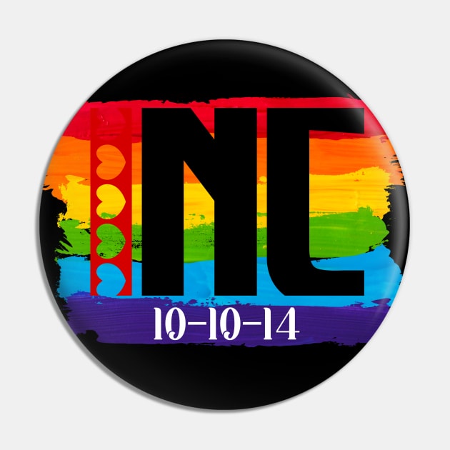 North Carolina Gay Marriage Pin by Blood Moon Design