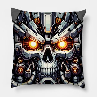 Biomech Skull S01 D61 Pillow