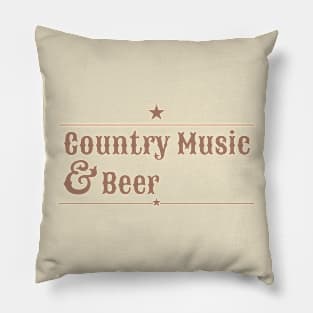 Country Music and Beer Pillow