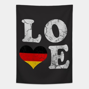 Love Germany German Flag Vintage Distressed Tapestry