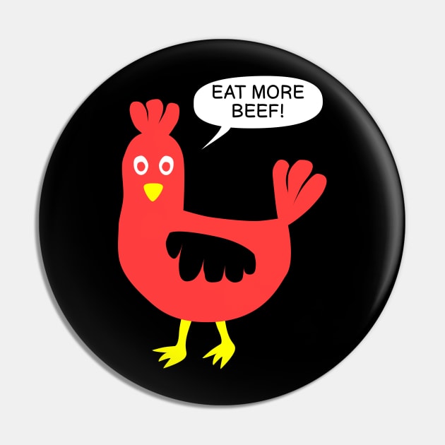 Chicken says: eat more beef! Pin by Dataskrekk Mediekontor