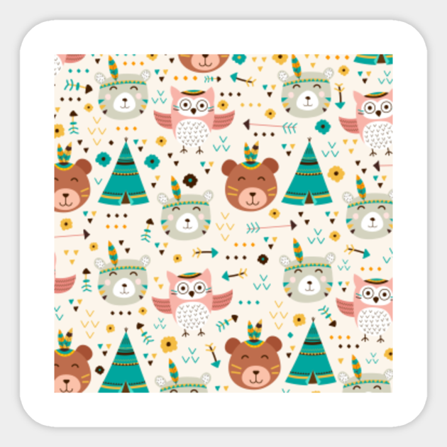Bohemian Kawaii Animals Kawaii Animals Sticker Teepublic