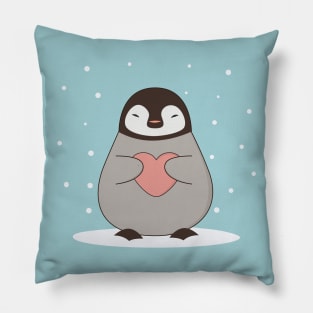 Kawaii Cute Winter Penguin Pillow