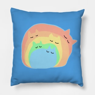 cat rainbow Pillow