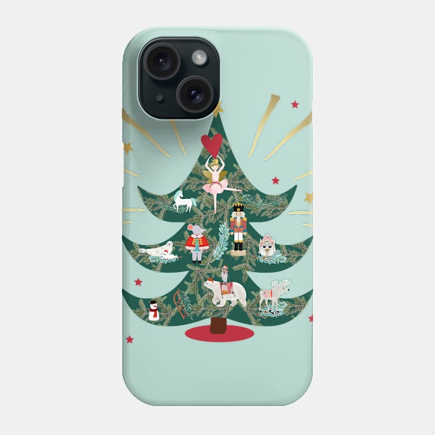 Xmas Nutcracker Tree Phone Case by GreenNest