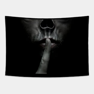 Horror Skull Shhh Man Tapestry