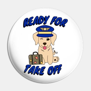 Funny Golden Retriever is a pilot Pin