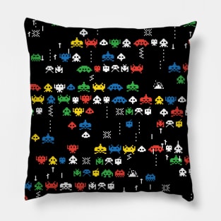 Retro Video Game Space Invaders Arcade Geek BoomBoomInk Pillow