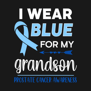 I Wear Blue For My Grandson | Prostate Cancer T-Shirt