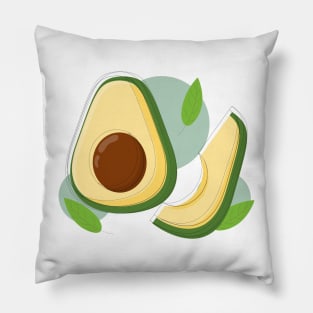 Fresh green avocado slices Pillow