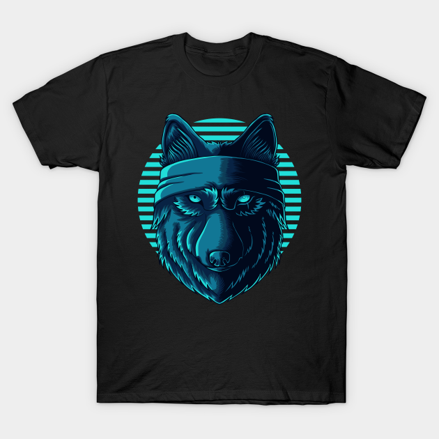 Discover Blue Wild Wolf - Wolf - T-Shirt