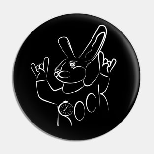 Rock Rabbit (white) Pin