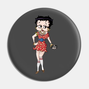 Hipster Betty Boop Pin