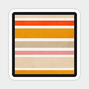 Abstract stripes, Boho style art, Mid century art Magnet