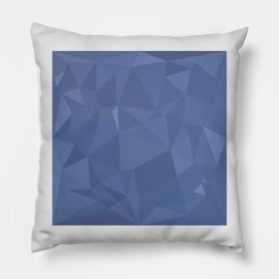 Steel Blue Abstract Low Polygon Background Pillow