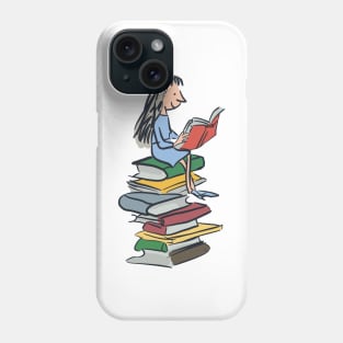 Bookworm girl gift Matilda Roald Dahl Phone Case