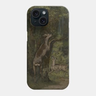 Deer in the Forest by Gustave Courbet Phone Case