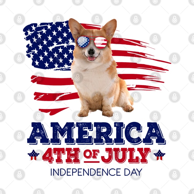 Corgi Flag USA - America 4th Of July Independence Day by bunnierosoff21835