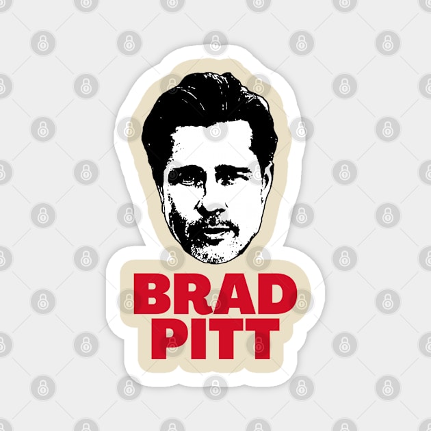 Brad pitt -> 90s retro Magnet by LadyLily