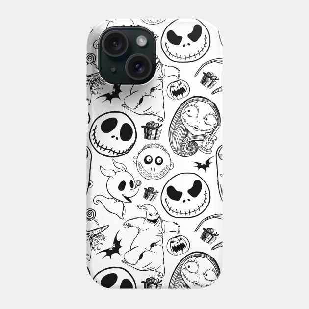 Nightmare before christmas pattern Phone Case by LonelyBunny