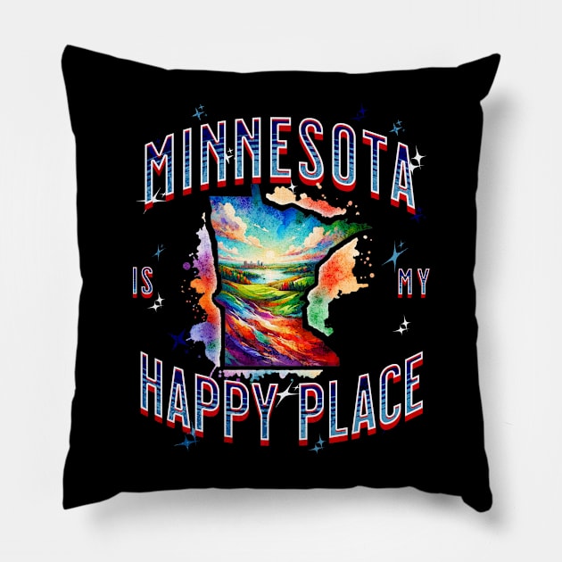 Minnesota is my Happy Place Pillow by HSH-Designing