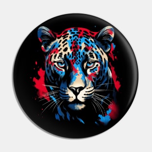 Patriotic Leopard Pin